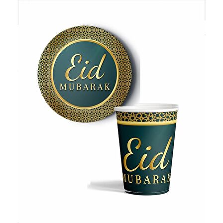 Eid Mubarak Tabak Bardak