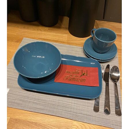 Gold Yaldızlı Kırmızı Hoş Geldin Ya Şehr-i Ramazan Peçete 16 lı