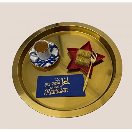 Gold Yaldızlı Lacivert Hoş Geldin Ya Şehr-i Ramazan Peçete 16 lı