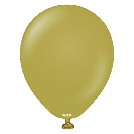 Retro Zeytin Pastel Balon 100 lü 5 inç