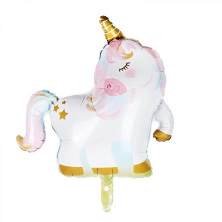 Unicorn Gold Boynuzlu Folyo Balon 75x72 cm