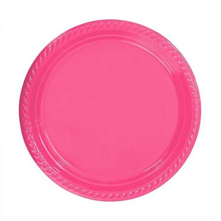 Fuşya Plastik Tabak 22 cm