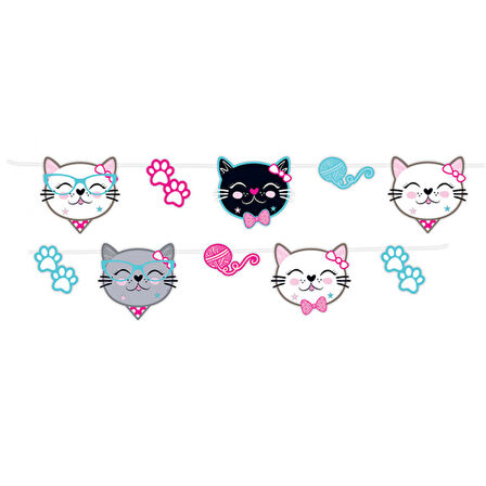 Sevimli Kedi Temalı Özel Kesim Banner 2,5 Metre