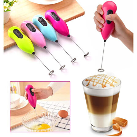 Mini Pilli Karıştırıcı ve Köpürtücü El Mikseri 