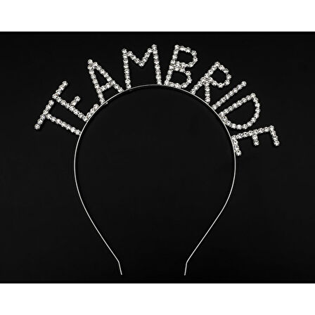 Kristal Taşlı Gümüş Renk Team Bride Gelin Tacı 