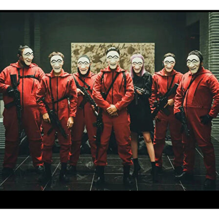 La Casa De Papel Kore Mask - Para Heist Maskesi - Dali Maskesi 