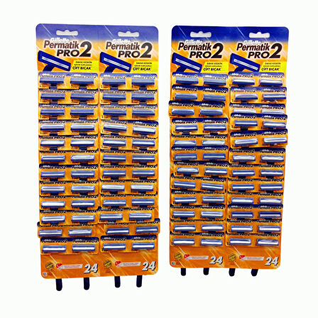 PERMATİK PRO 2 ÇİFT BIÇAKLI SAPLI JİLET 96 PARÇA 