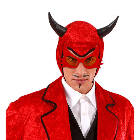 Kırmızı Renk Bıyık Tasarımlı Kedi Gözlüğü 19x11 cm 