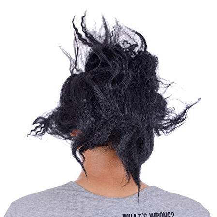 Lateks Dişli Korku Maskesi Saçlı Yarım Surat 