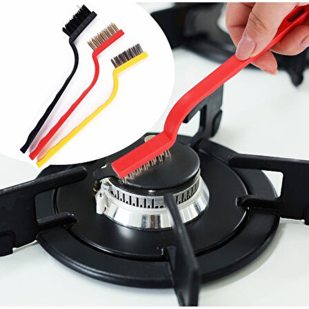 3 Parça Tel Fırça Detaylı Temizlik Seti 