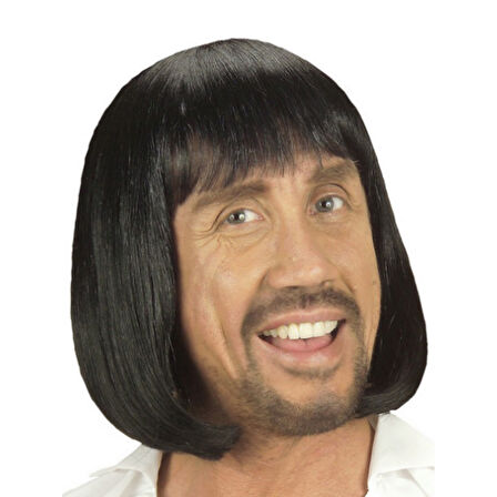 Siyah Renk Erkekler İçin Kısa Ortaçağ Peruğu 