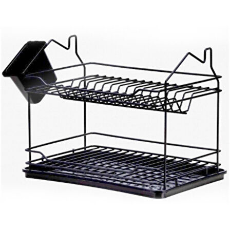 ,evim 2 Katlı Tabaklık Siyah 