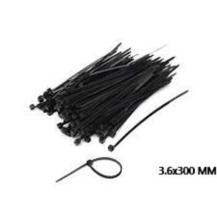 PLASTİK ÇIRT KELEPÇE 100 PARÇA SİYAH 3.6X300MM 