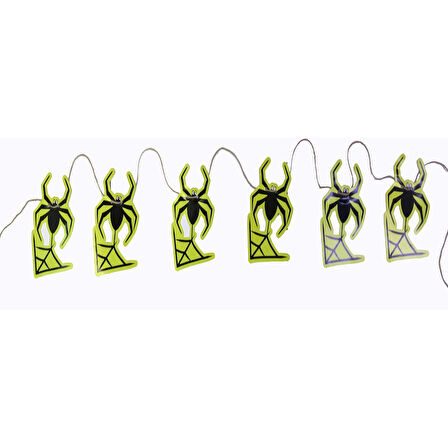 Örümcek Şekilli Asmalı Halloween Flama Banner Afiş 2 Metre 