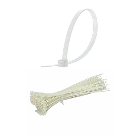 100 Adet Plastik Cırt Kelepçe Kablo Bağı Kablo Düzenleyici-4.8 X 380 MM 