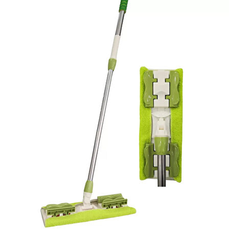 Mandallı Mop Seti Yer Duvar Tavan Cam Mopu Tüm Yüzeyler için 