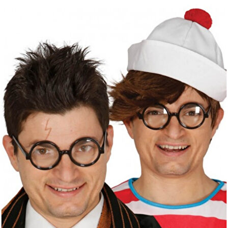 Siyah Çerçeveli Numarasız Camlı Öğrenci Şaka Gözlüğü 1 Adet 