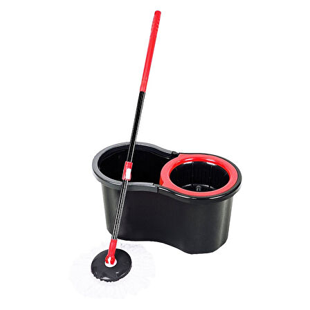 13LT - SİYAH - ŞİRİNK OTOMATİK DÖNERLİ KOVA MOP TEMİZLK SETİ 