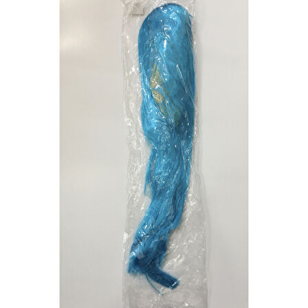 Açık Mavi Renk Uzun Düz Parti Peruğu 