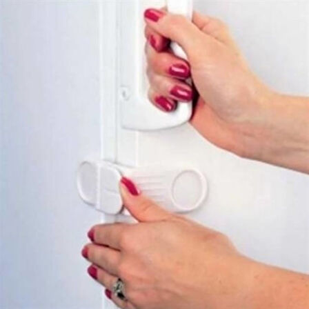 Bebek Çocuk Güvenlik Çekmece Ve Dolap İçin Kendiliğinde Yapışkanlı Vidasız Köşe Kapak Kilidi 