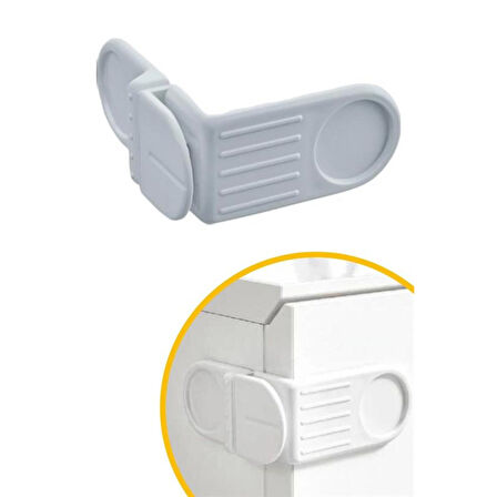 Bebek Çocuk Güvenlik Çekmece Ve Dolap İçin Kendiliğinde Yapışkanlı Vidasız Köşe Kapak Kilidi 