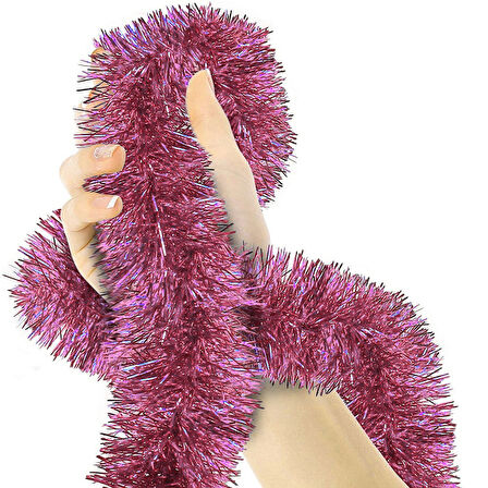 Parti İçin Sim Süs 2 Metre Uzunluk 8 Cm Genişlik Pembe Renk İthal 