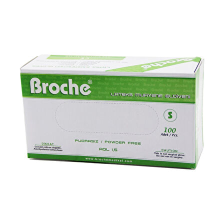 BROCHE  S  PUDRASIZ MUAYENE ELDİVENİ 100LÜ 