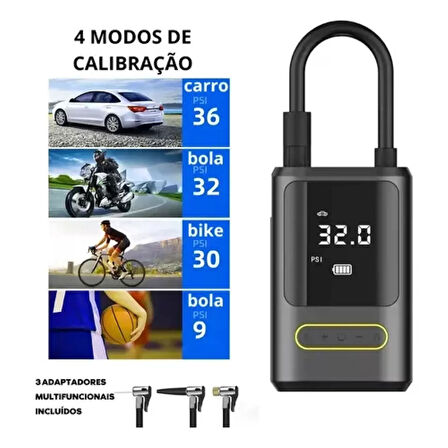 Kablosuz Oto Araç Mini 4000mAh 150 PSI Işıklı Oto Hava Kompresörü KA-760 