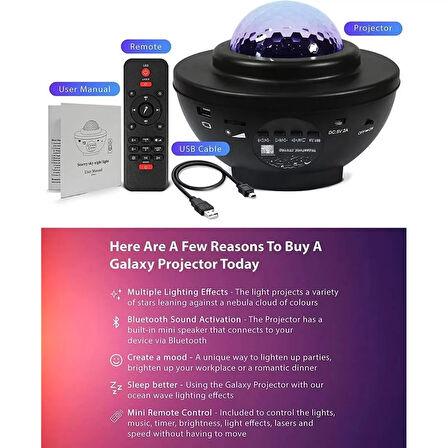 Müzikli, Bluetooth Bağlantılı, Işık Küresi 