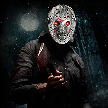 Jason Maskesi Hannibal Maskesi Metal Gümüş Renk 20x25 cm 