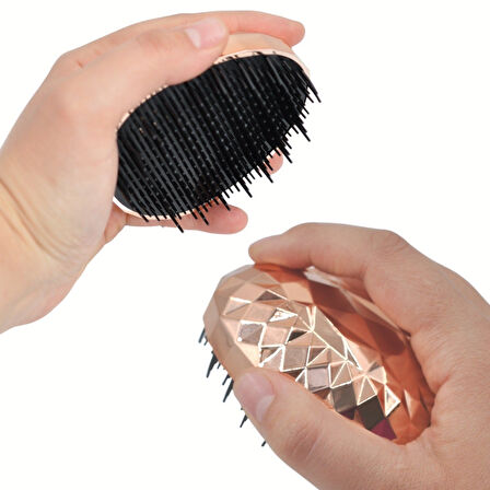 Rose Gold Saç Düzleştirici Tarak Geniş Aralıklı her Saç Tipine Uygun Fırçalı Saç Düzleştirici 