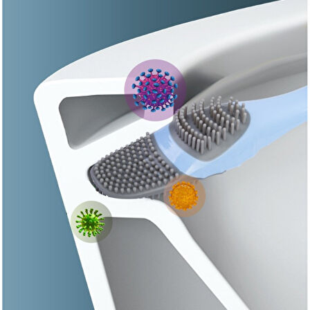 Ördek Tasarımlı Silikon Tuvalet ve İnce Detay Fırçası 