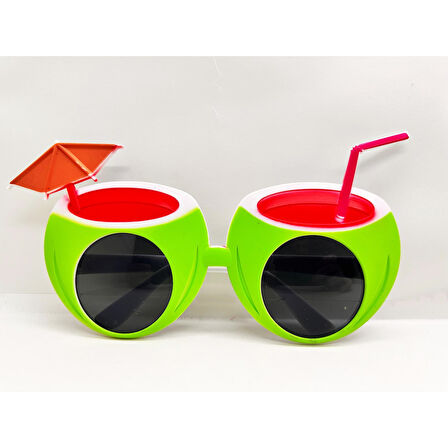 Karpuz Şekilli Tropikal Hawaii Yaza Merhaba Parti Gözlüğü 