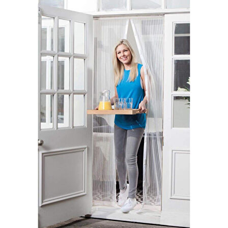 Mıknatıslı Kapı Sinekliği Tül Perde 105 x 205 cm 