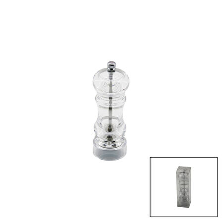 Küçük   Şeffaf Mika Kristal Plastik  Baharat Öğütücü 