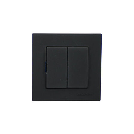 Mutlusan Rita-2220 402 0284 Poşetli Siyah - Komütatör - 2li Anahtar Priz Vidalı - Çerçeveli 