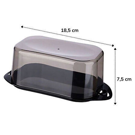 Kilitli Plastik Kapaklı Kahvaltılık Tereyağlık Peynirlik Erzak Saklama Kabı Ap-9428 