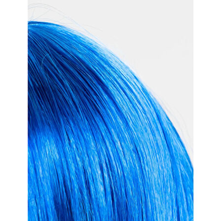 Mavi Renk Uzun Parti Peruğu 