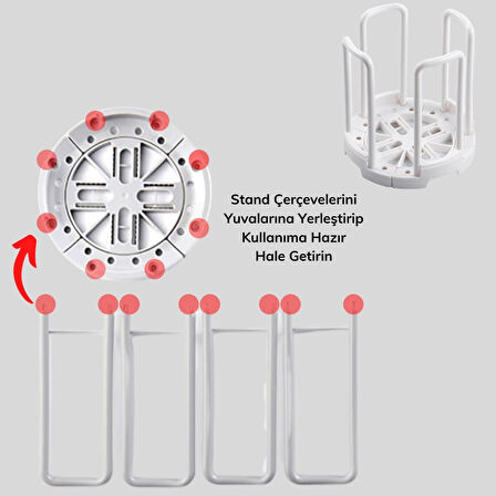 Tabak Bardak Kase Standı Bulaşık Kurutma Tutucu Mutfak Düzenleyici Organizatör 