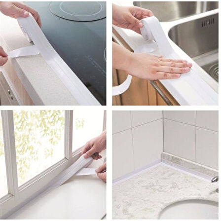 BEYAZ Su Sızdırmaz Lavabo Kenar Bandı (3.2m) 