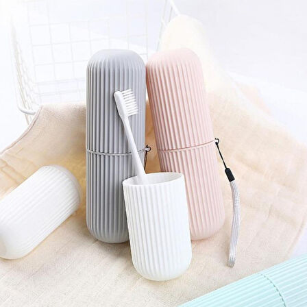 Seyahat Tipi Plastik Diş Fırçası Gözlük Kalem Fırça Erzak Saklama Kabı Düzenleme Kalemlik 