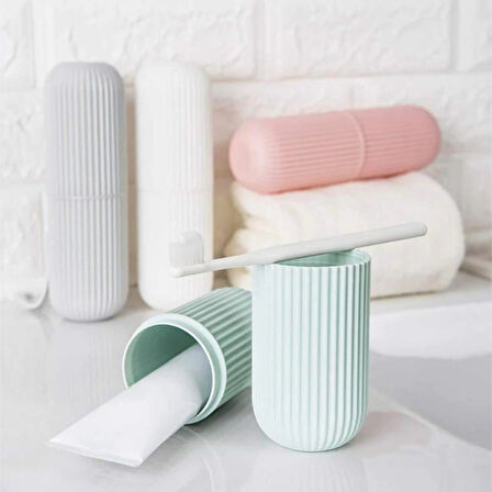 Seyahat Tipi Plastik Diş Fırçası Gözlük Kalem Fırça Erzak Saklama Kabı Düzenleme Kalemlik 