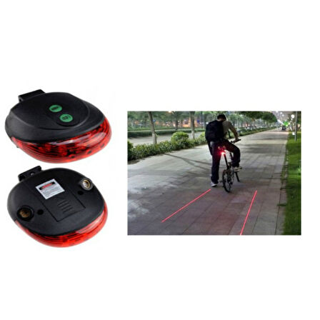 Lazer Güvenlik Şeritli Bisiklet Stop Lambası 