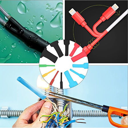 560 Parça Set Isıyla Daralan Makaron Kablo Koruyucu Kılıf 