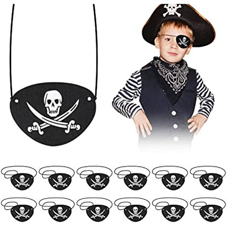 Vinleks Deri Korsan Göz Bandı Göz Maskesi Lastikli 