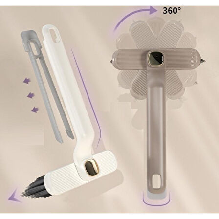 Döner Başlıklı Temizlik Fırçası Cımbızlı 