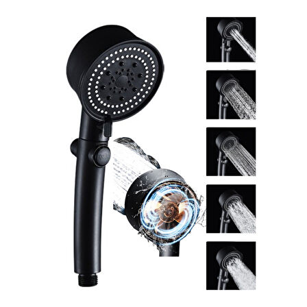 Duş Başlığı Pervaneli Serinletici Tasarım 5 Modlu 