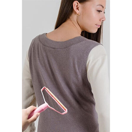 Çift Taraflı Elbise Kazak Plastik Kumaş Tüy Alma Ve Tiftik Temizleyici Toplayıcı Taşınabilir 