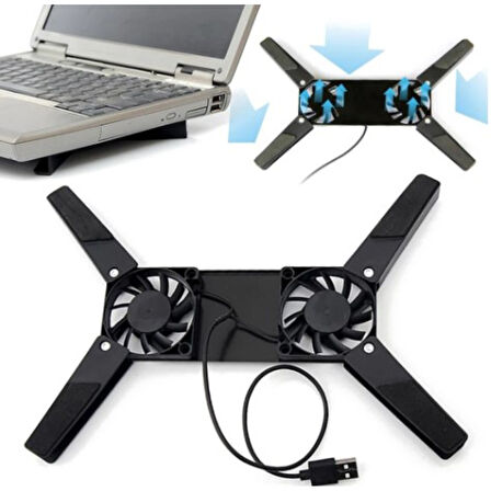 Katlanabilir Laptop Soğutucu 2 fanlı 