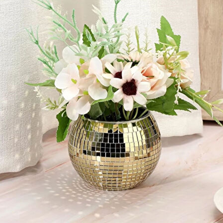 Kare Gold Cam Mozaik Fayans Çıkartmaları El İşi Kare Cam Fayans Kendinden Yapışkanlı Aynalı Dekor Panel 30x30 Cm 